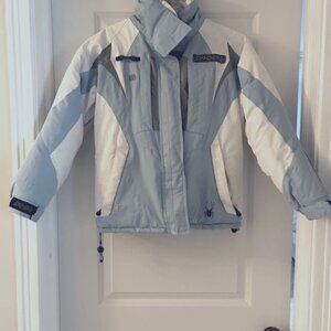Spyder Ski Jacket X-Static Dermizax EV Snowboarding light blue Womans Size Small